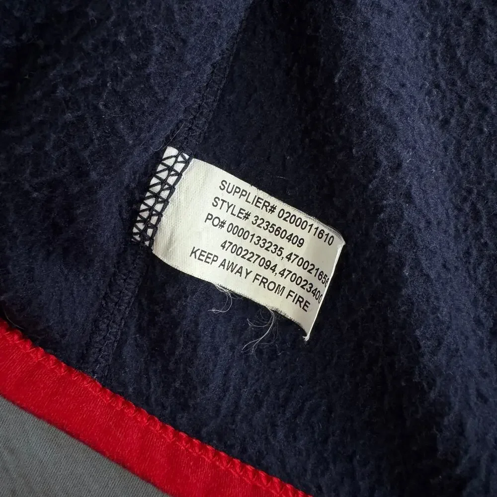 Polo Ralph Lauren Boys Size M (10-12) Full Zip Fleece Jacket Navy Red Trim